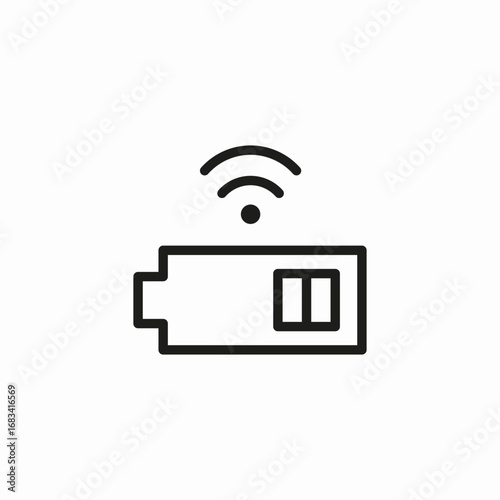 smart battery life icon sign vector