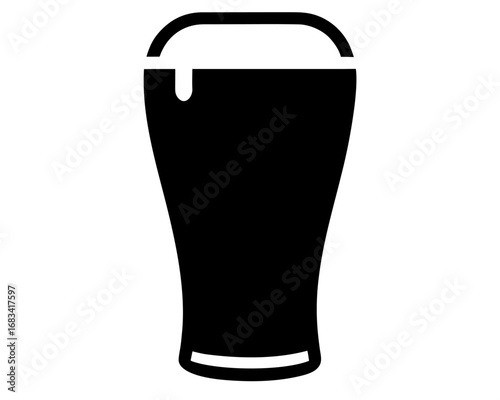  glass of beer  black silhouette vector,beer    glass silhouette
