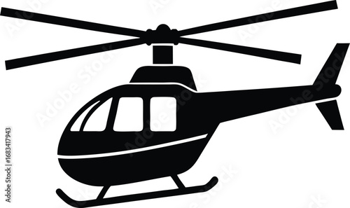 helicopter silhouette vector illustration