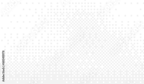 Elegant light gray pixelation creates a modern background with a subtle gradient effect, ideal for digital designs needing a clean, minimalist and tech-inspired aesthetic