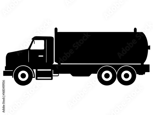 semi truck  silhouette vector,semi truck  icon illustration