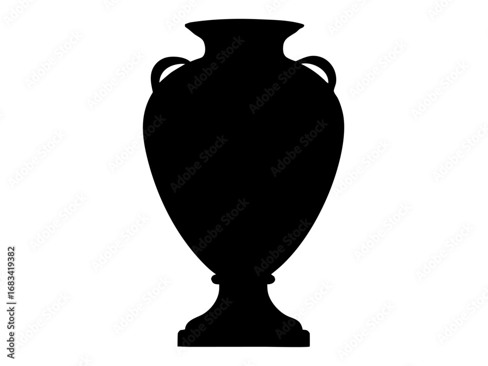 Obraz premium urn silhouette vector ,Vase icon vector