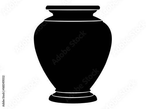 urn silhouette vector ,Vase icon vector
