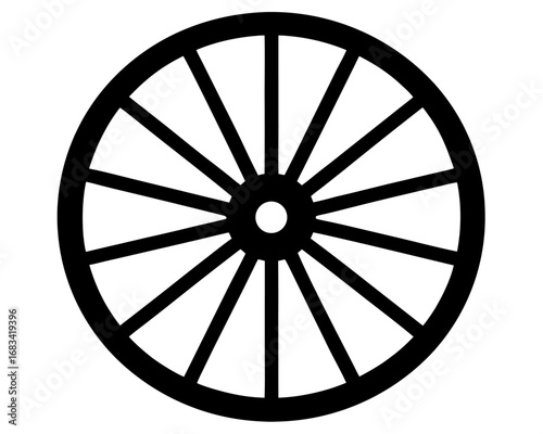 wagon wheel   simple   silhouette vector,wagon wheel  icon