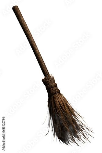 Witch Broomstick – Halloween Flying Broom Isolated PNG