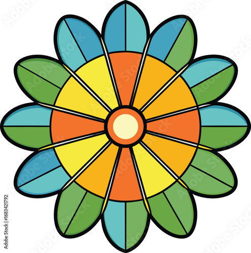 colorful flower vector