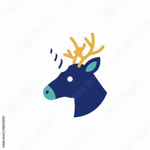 Modern Flat Unicorn Icon for Innovative Startup Branding, Magical Digital Experiences, and Unique Identity Design