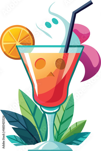 Halloween Tropical Theme Tropical Cocktail Summer Drink