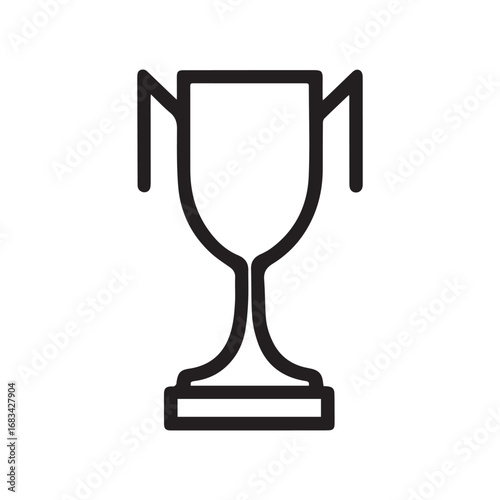 A trophy icon black and white