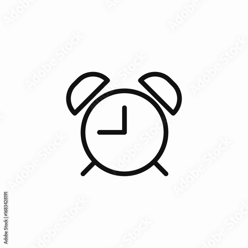 old style alarm clock icon sign vector