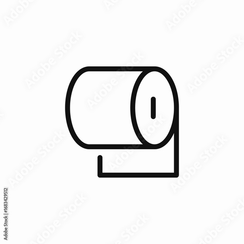 toilet paper roll icon sign vector