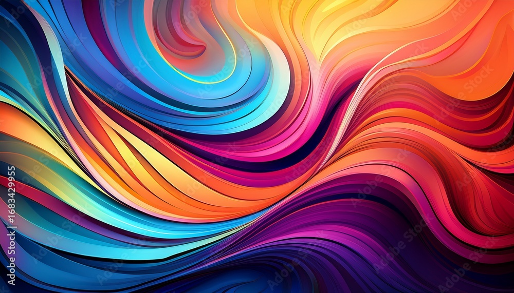 Fototapeta premium abstract background with vibrant colors and smooth lines