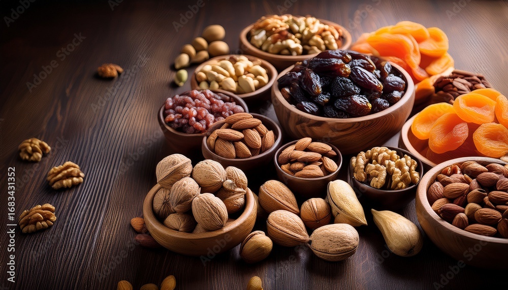 Obraz premium nuts and dried fruits
