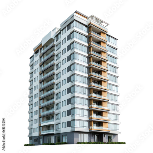 Condominium isolate on transparent background