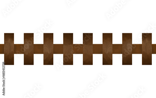 Brown Fences Illustration