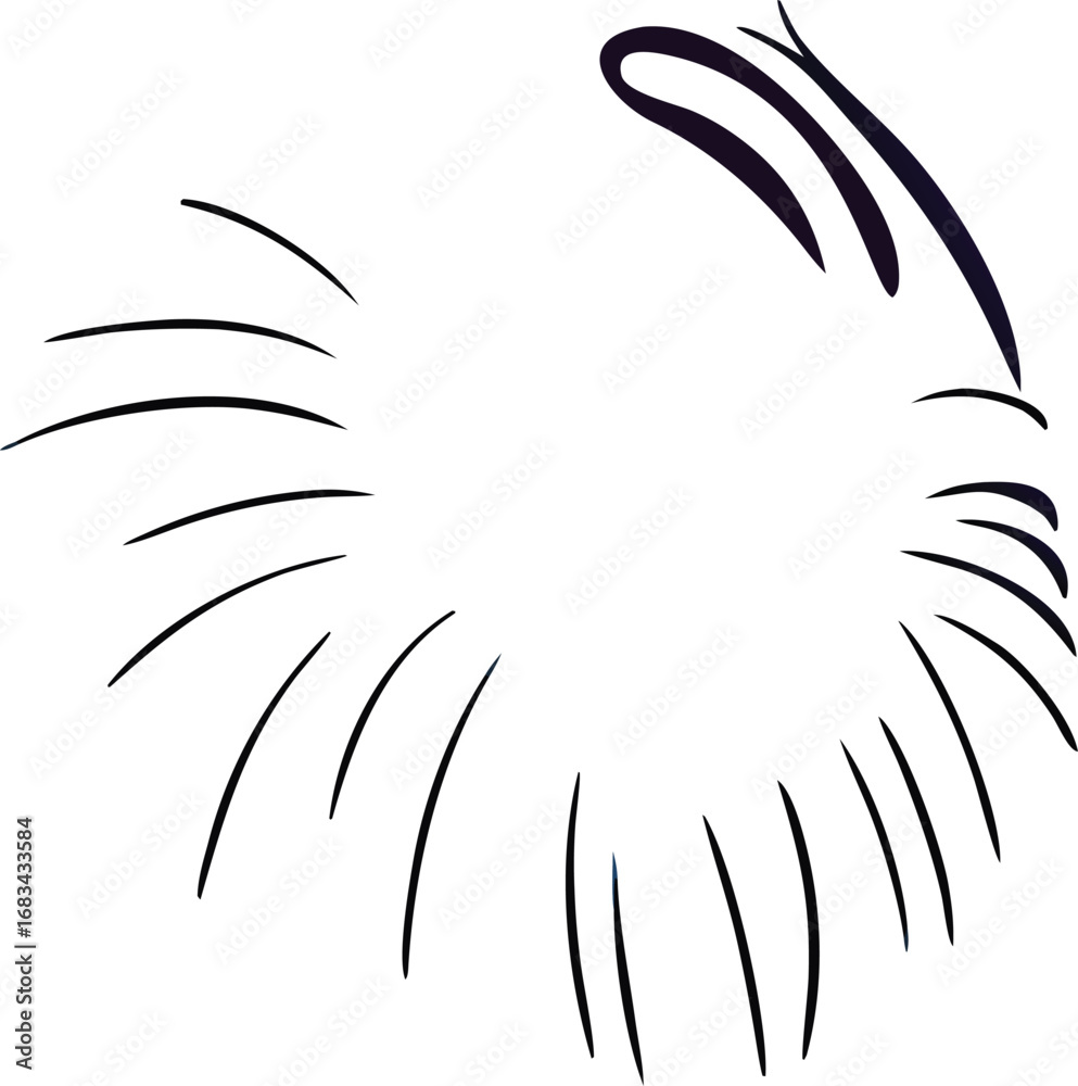 Fototapeta premium black and white cartoon illustration of a person