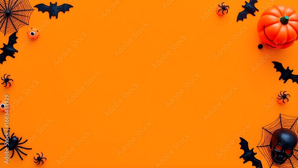 Fototapeta premium A decorative border for a Halloween party