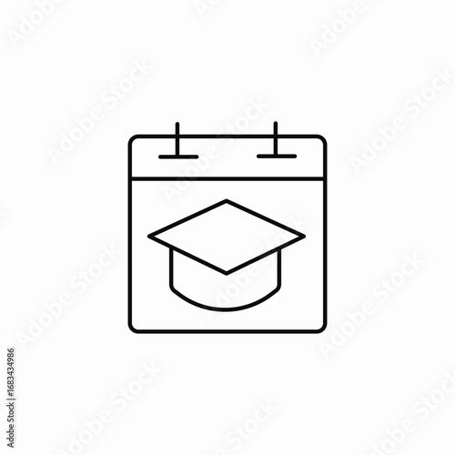 calendar date icon sign vector