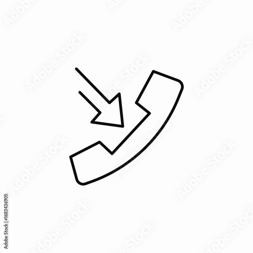incoming phone call icon sign vector
