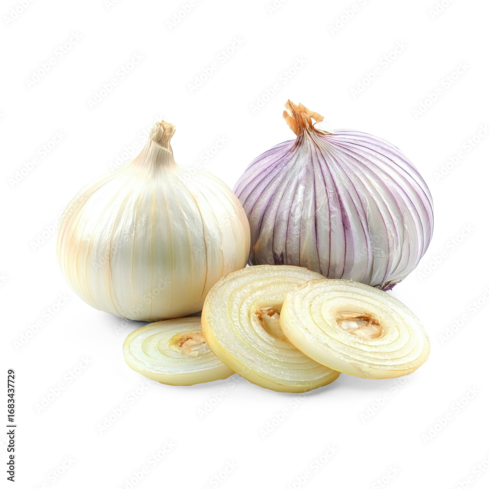 Obraz premium Onion isolate on transparent background