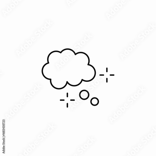 shiny thought bubble icon sign vector