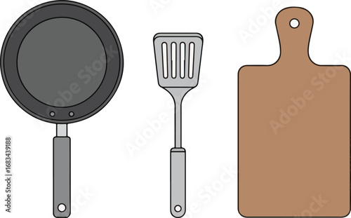Kitchen Cooking Tools Vector