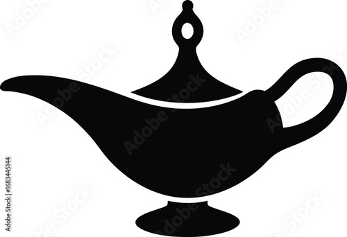 magic lamp isolated on white