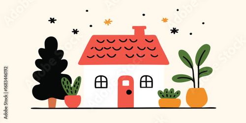 A charming illustrated hous...