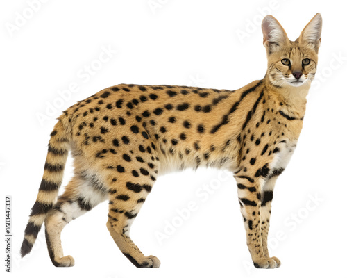 serval isolated on transparent background