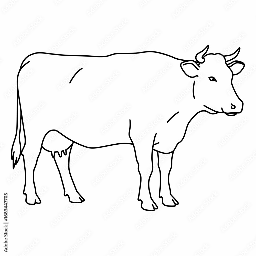 Fototapeta premium Dairy Cow vector