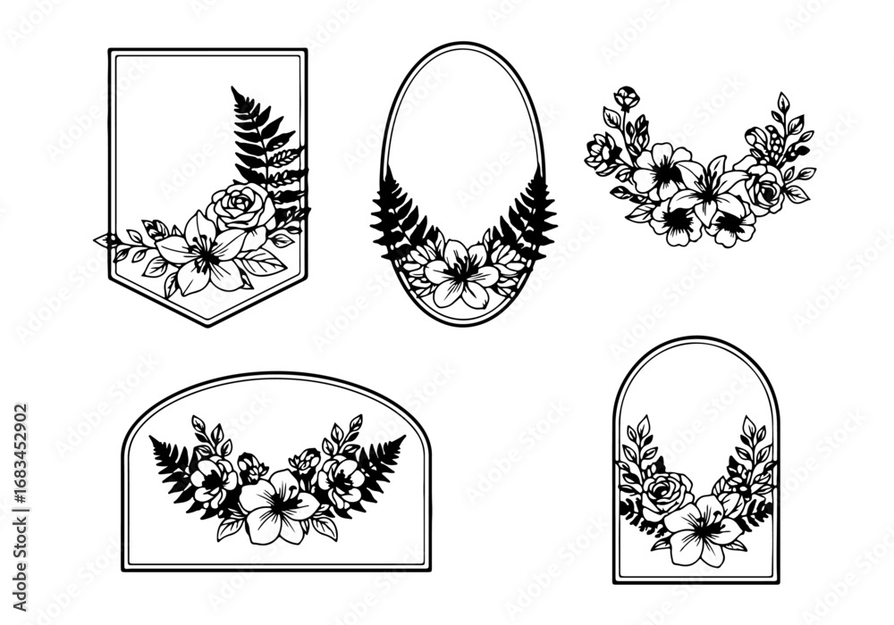 Obraz premium set of decorative elements