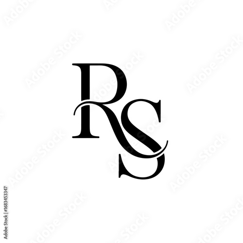 Luxury RS Initial Lettermark Logo with Clean Typography Style