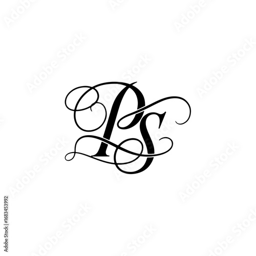 Elegant PS Monogram Logo for Wedding and Boutique Branding