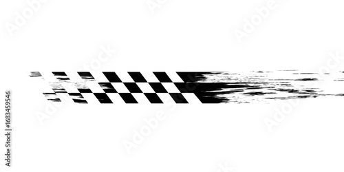 Racing stripes. Race flag. Checkered flag. Sport car decal stripes. Automotive graphics. Vector illustration