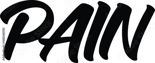 black and white text pain
