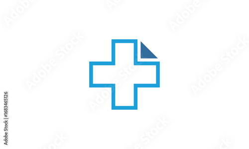 a graphic image with a medical document theme, with a white background. Vector graphic base.