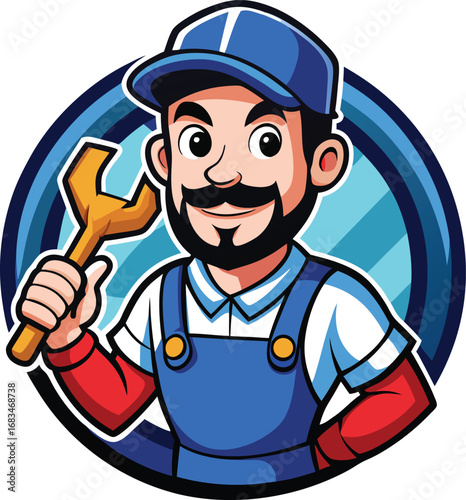 plumber with wrench
