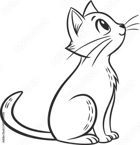 black cat vector illustration