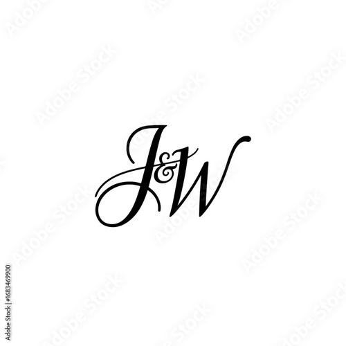 Luxury JW Initial Lettermark Logo with Clean Typography Style