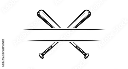 Vector Minimalist SVG Icon of Crossed Hockey Sticks with Puck in Flat Design Style in Black and White