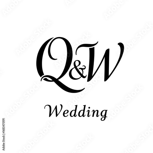 Elegant QW Lettermark Design for Stylish and Timeless Brand Identity