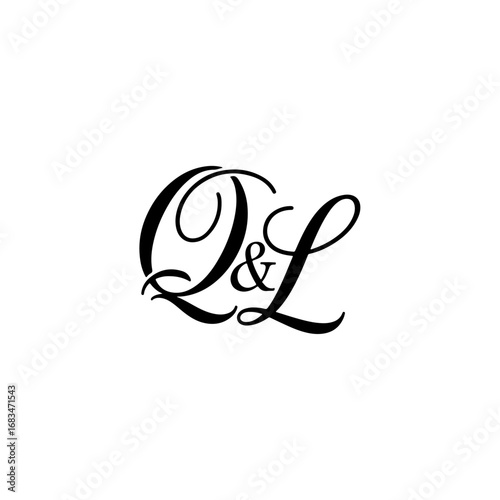 Modern QL Typography Logo with Clean Lines and Simple Aesthetic