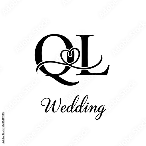 Modern QL Monogram Logo with Creative Typography and Clean Style