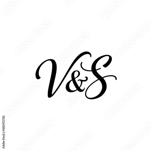 Luxury VS Initial Lettermark Logo with Minimal and Stylish Typography