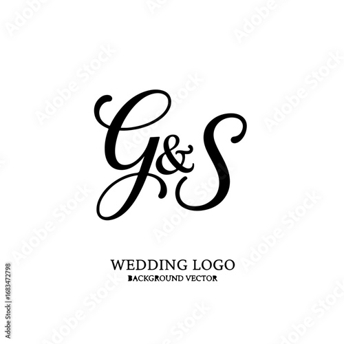 VS Typography Initial Letter Brand Logo