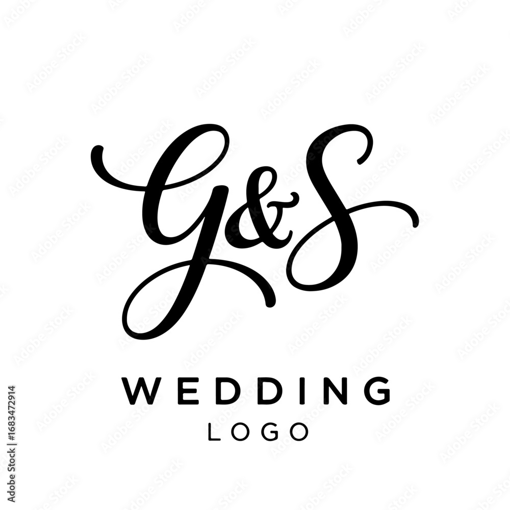 Fototapeta premium Luxury VS Initial Lettermark Logo with Clean Typography Style
