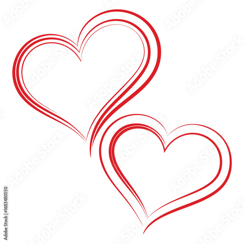 Vector illustration of a red heart symbol of love, romance, and passion perfect for Valentine's Day and wedding designs