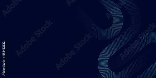 Dark Blue Abstract Background with dynamic and modern Wavy lines. Glowing line Background concept for brochures, covers, posters, banners, websites and headers. Vol. 2