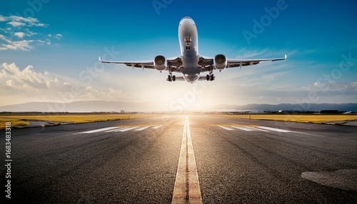 aircraft approaching landing at airport