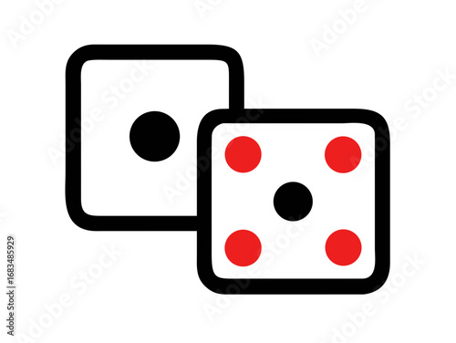 Dice Icon Vector Design Symbol illustration

